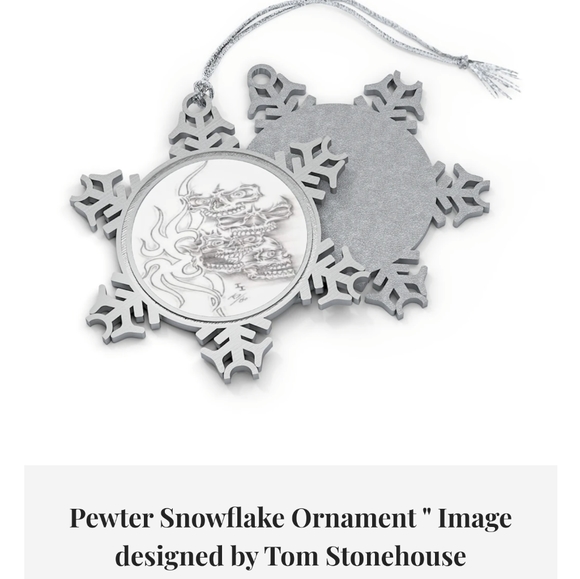 Pewter snowflake ornaments - Picture 7 of 13